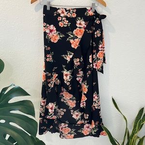 Macys - Floral Wrap High Low Skirt